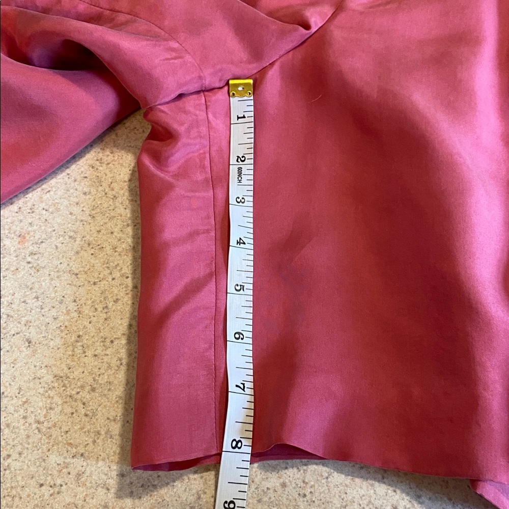Apart vintage Pink Two-Piece silk Shirt and short Set - Picture 13 of 13